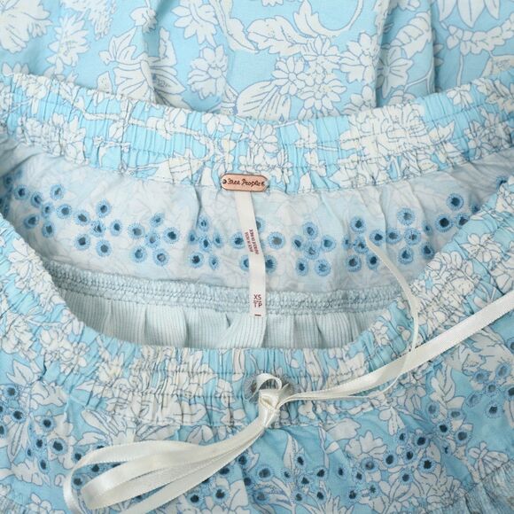Free People Gesibelle Printed Maxi Skirt Eyelet Embroidered Cotton XS New 279849 - Picture 8 of 8
